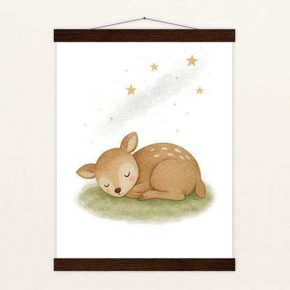 Ria das Reh - Motiv: "Schlafend" Poster mit Leisten von tinylearner