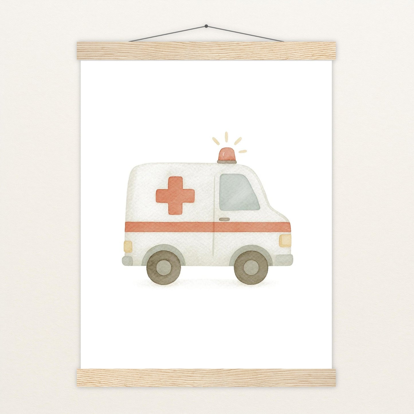 Krankenwagen Poster mit Leisten von tinylearner