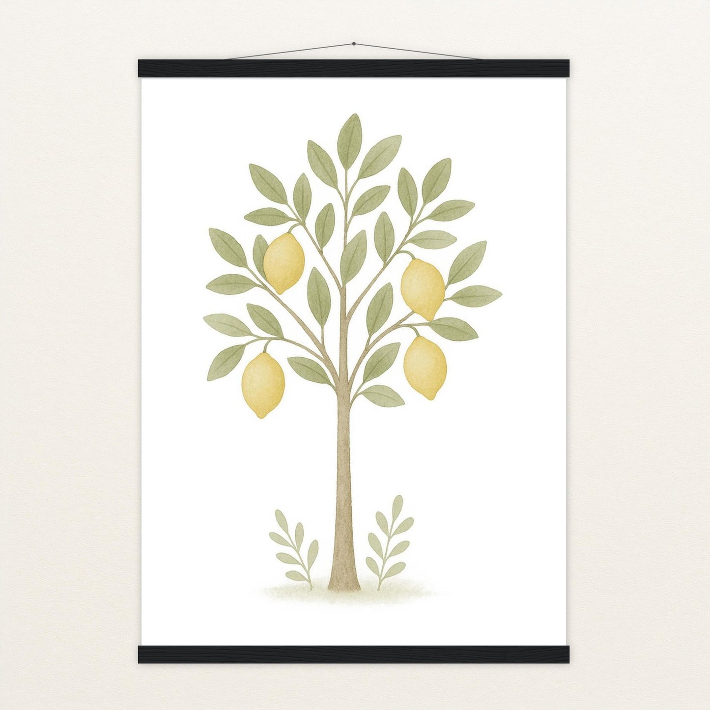 Zitronenbaum Poster mit Leisten von tinylearner