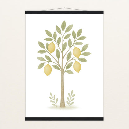 Zitronenbaum Poster mit Leisten von tinylearner