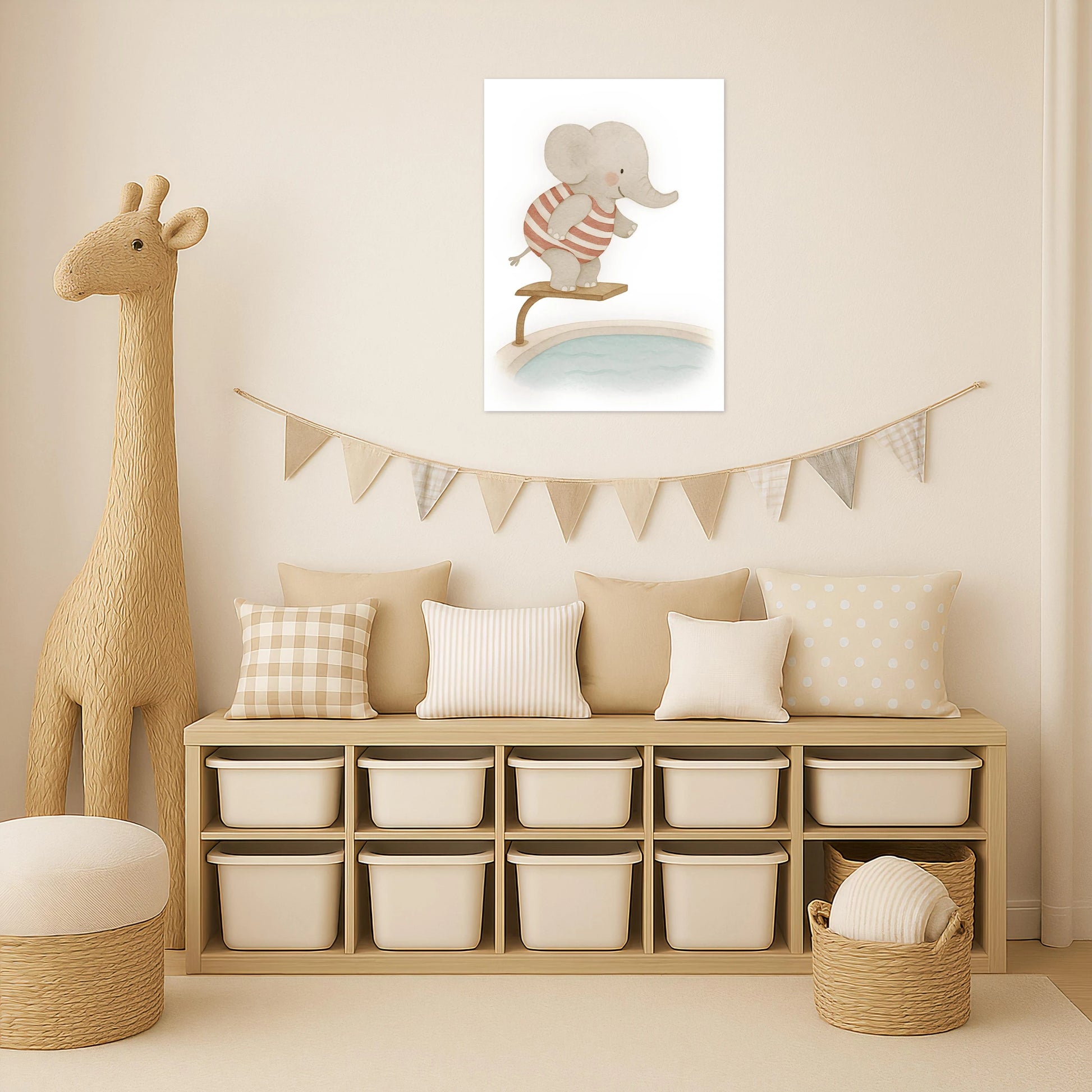 Emil der Elefant - Motiv: "Pool" Poster von tinylearner