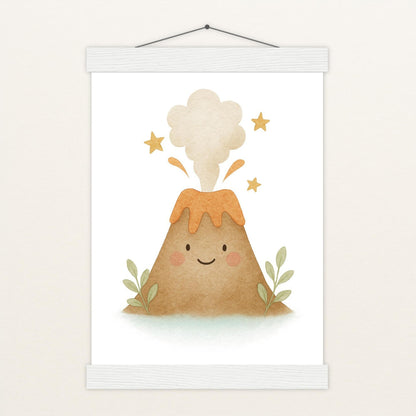 Vulkan Poster mit Leisten von tinylearner