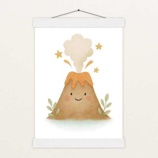 Vulkan Poster mit Leisten von tinylearner