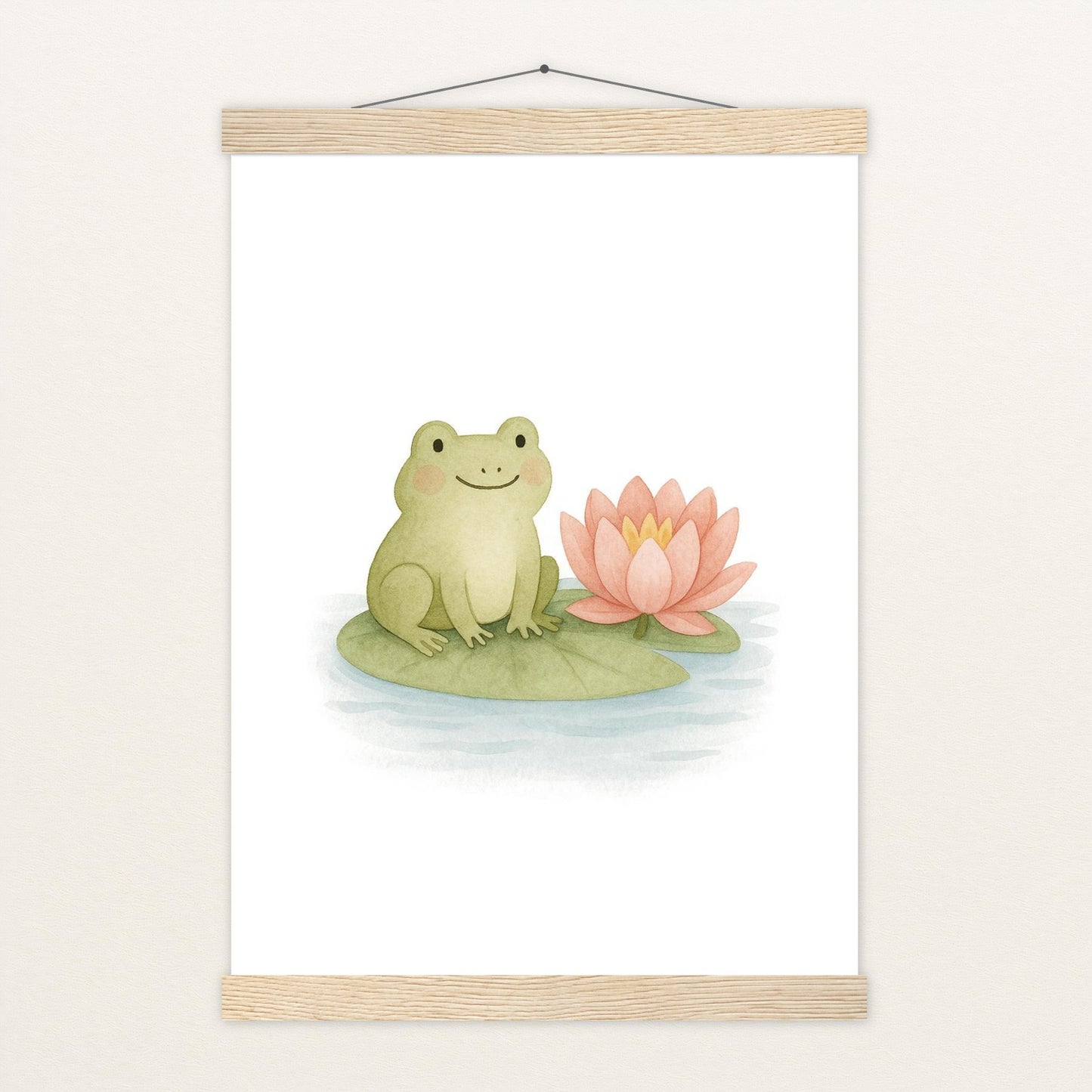 Flocke der Frosch Poster mit Leisten von tinylearner