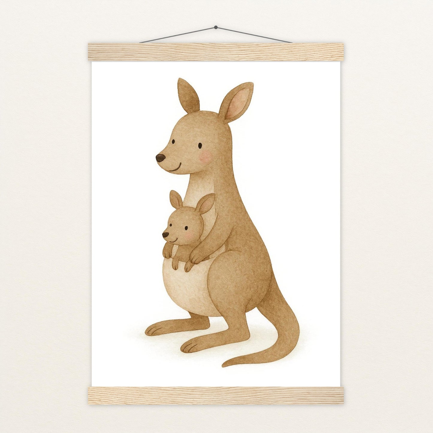 Kängu das Känguru Poster mit Leisten von tinylearner