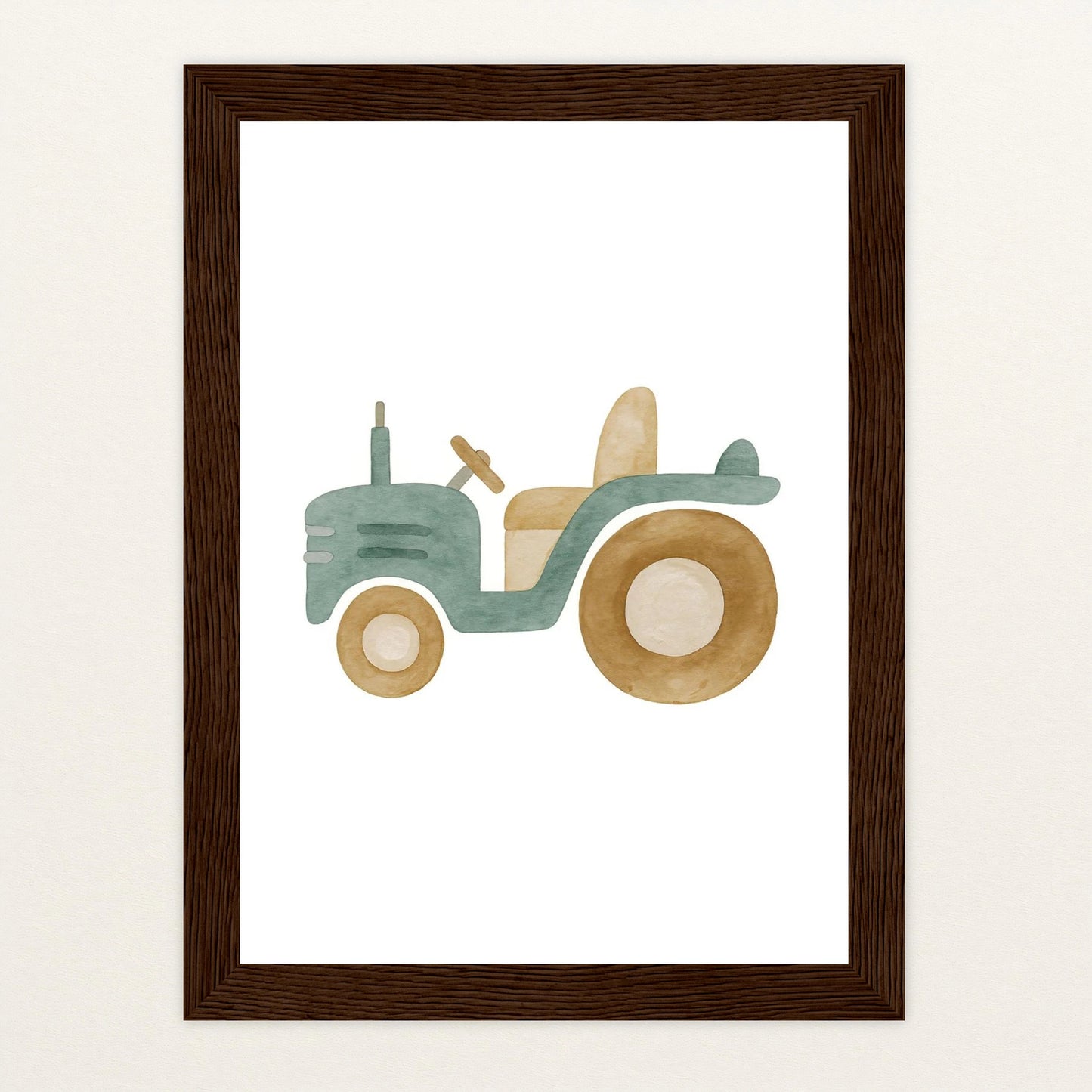 Traktor Poster mit Holzrahmen von tinylearner