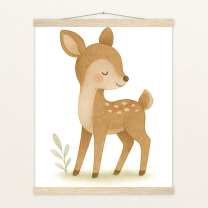 Ria das Reh Poster mit Leisten von tinylearner