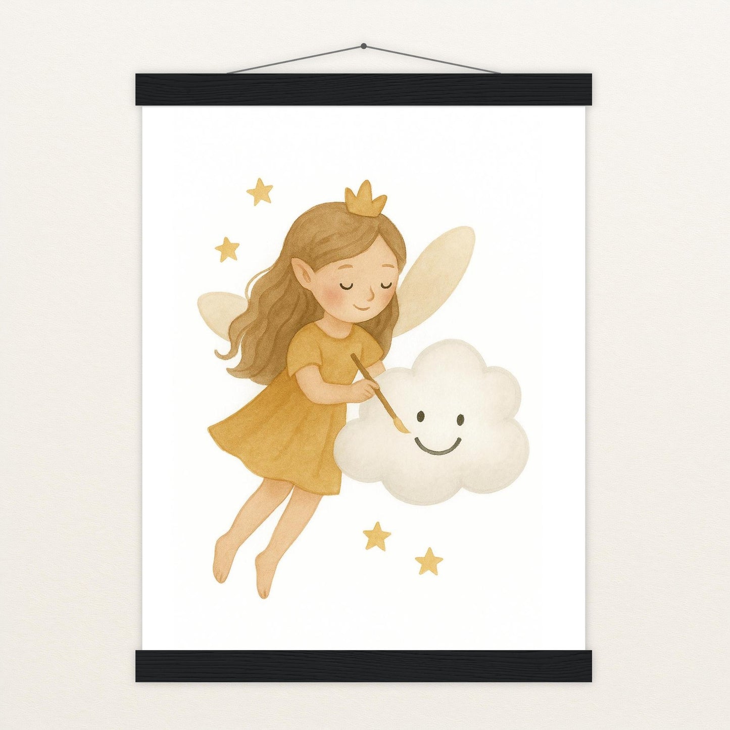 Fina die Fee - Motiv: "Wolke" Poster mit Leisten von tinylearner