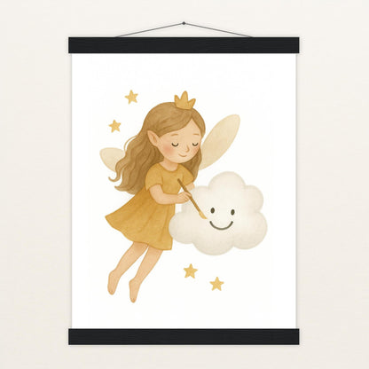 Fina die Fee - Motiv: "Wolke" Poster mit Leisten von tinylearner