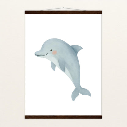 Dora der Delfin Poster mit Leisten von tinylearner