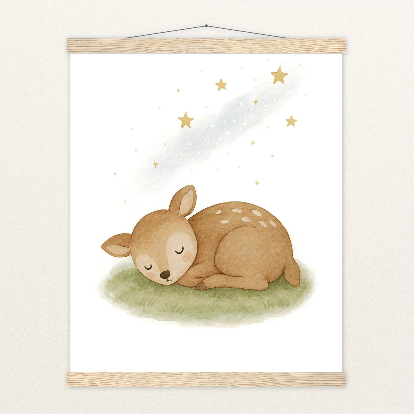 Ria das Reh - Motiv: "Schlafend" Poster mit Leisten von tinylearner