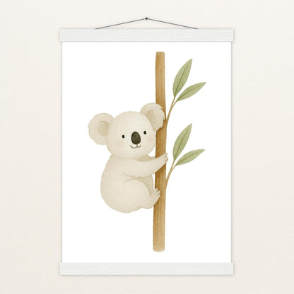 Kori der Koala Poster mit Leisten von tinylearner