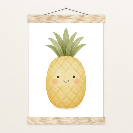 Obst: Ananas Poster mit Leisten von tinylearner
