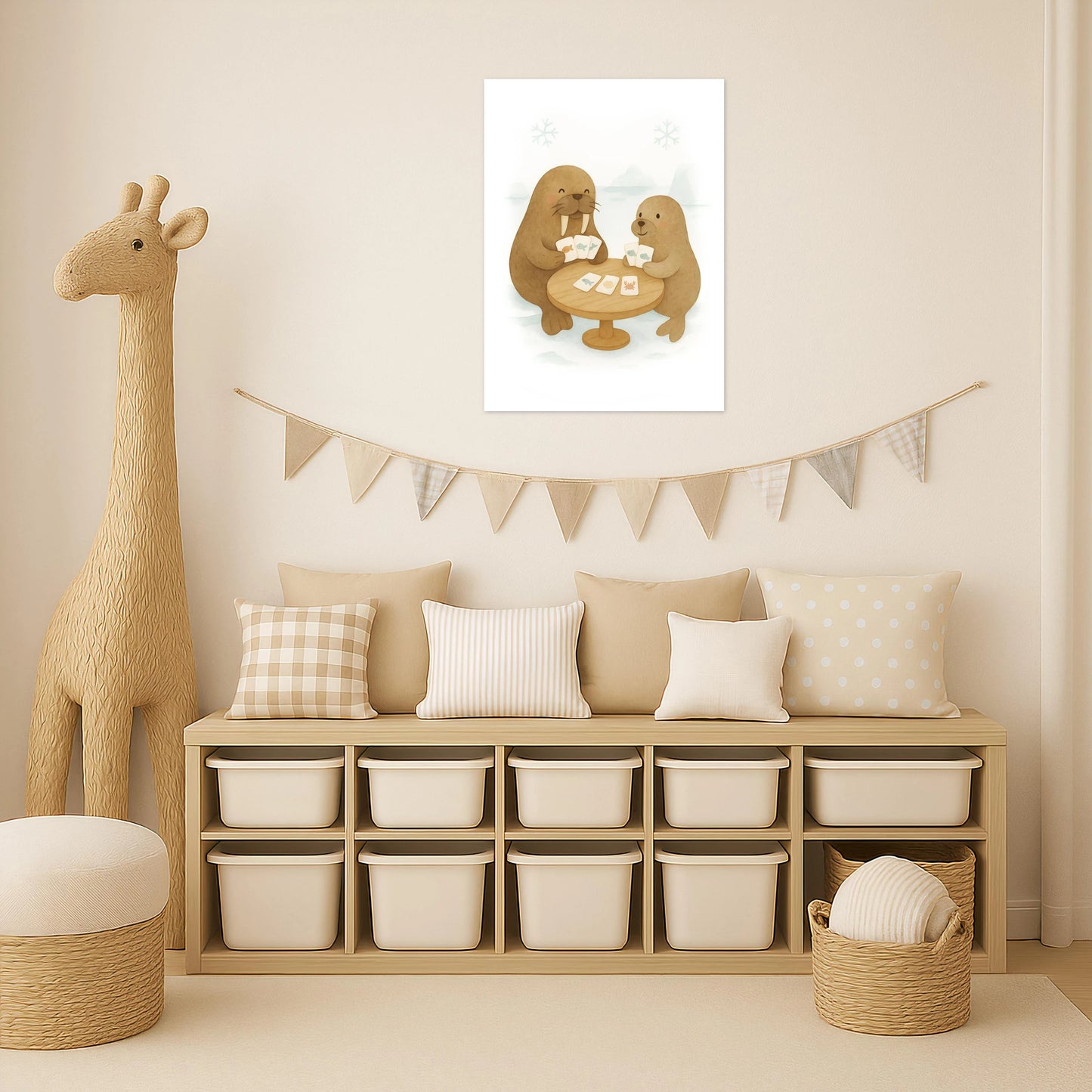 Wally das Walross - Motiv: "Kartenspiel" Poster von tinylearner