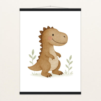 Dinosaurier T-Rex Poster mit Leisten von tinylearner