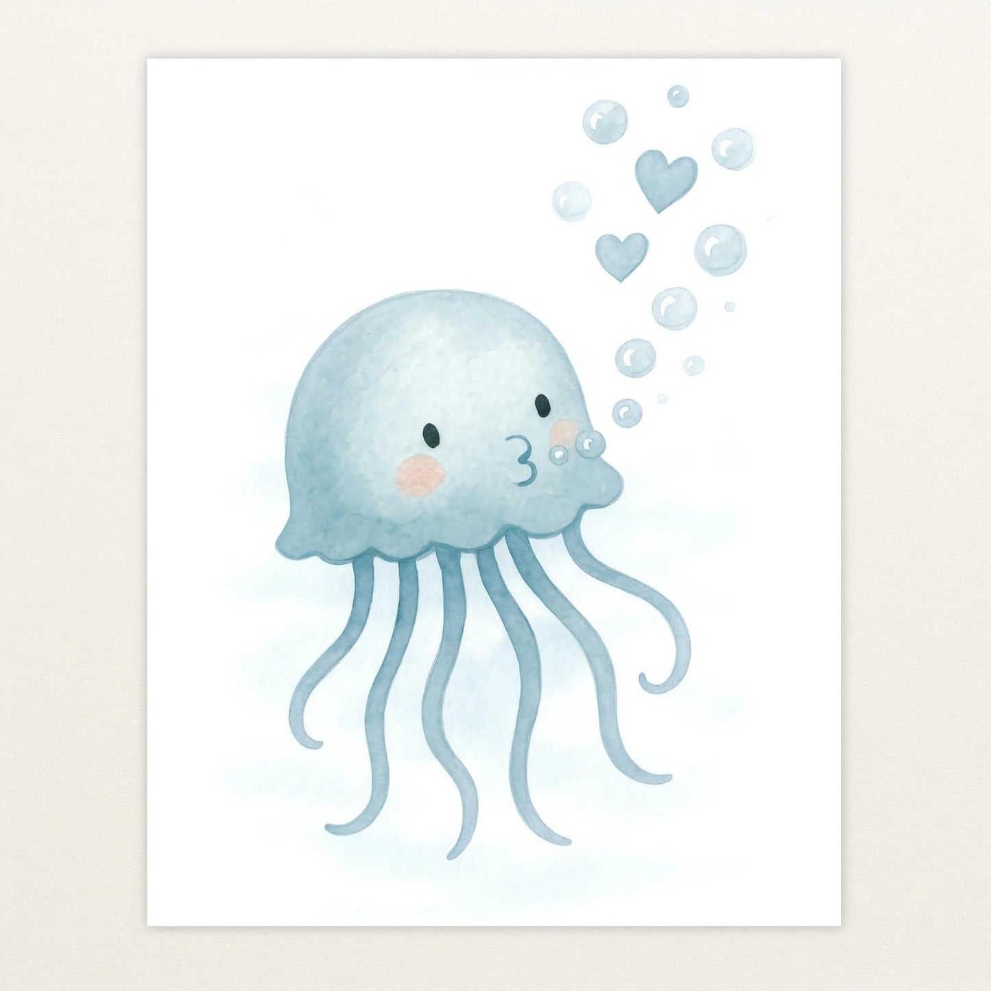 Quinn die Qualle - Motiv: "Luftblasen" Poster von tinylearner