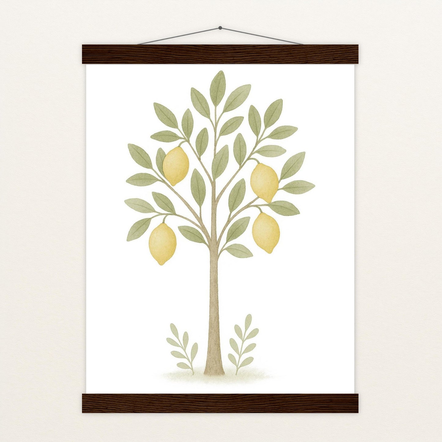 Zitronenbaum Poster mit Leisten von tinylearner