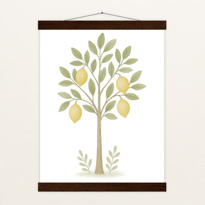 Zitronenbaum Poster mit Leisten von tinylearner