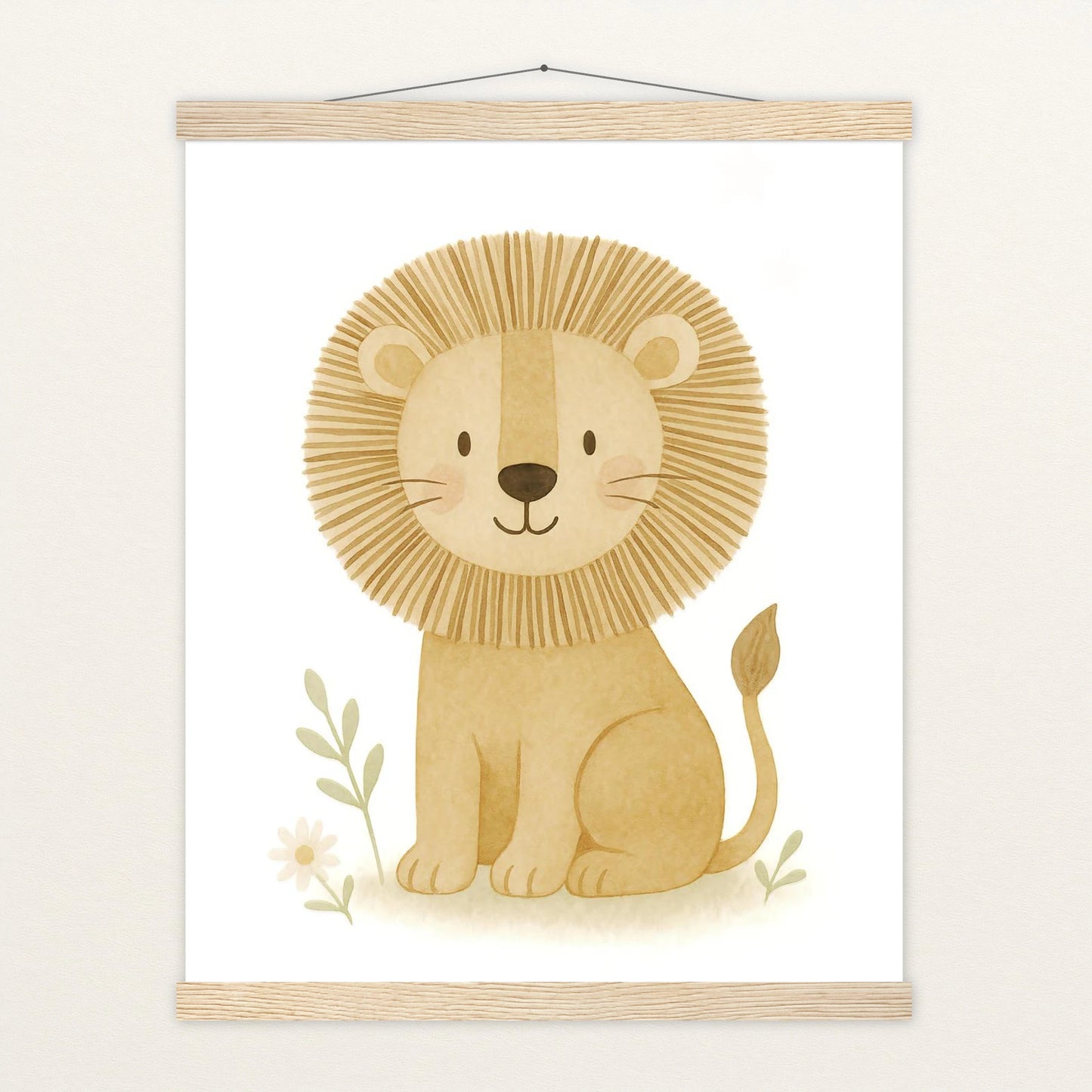 Leo der Löwe Poster mit Leisten von tinylearner