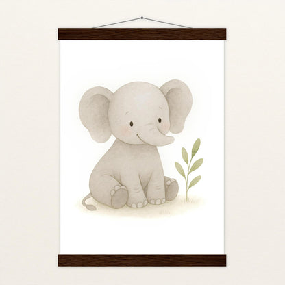 Emil der Elefant Poster mit Leisten von tinylearner