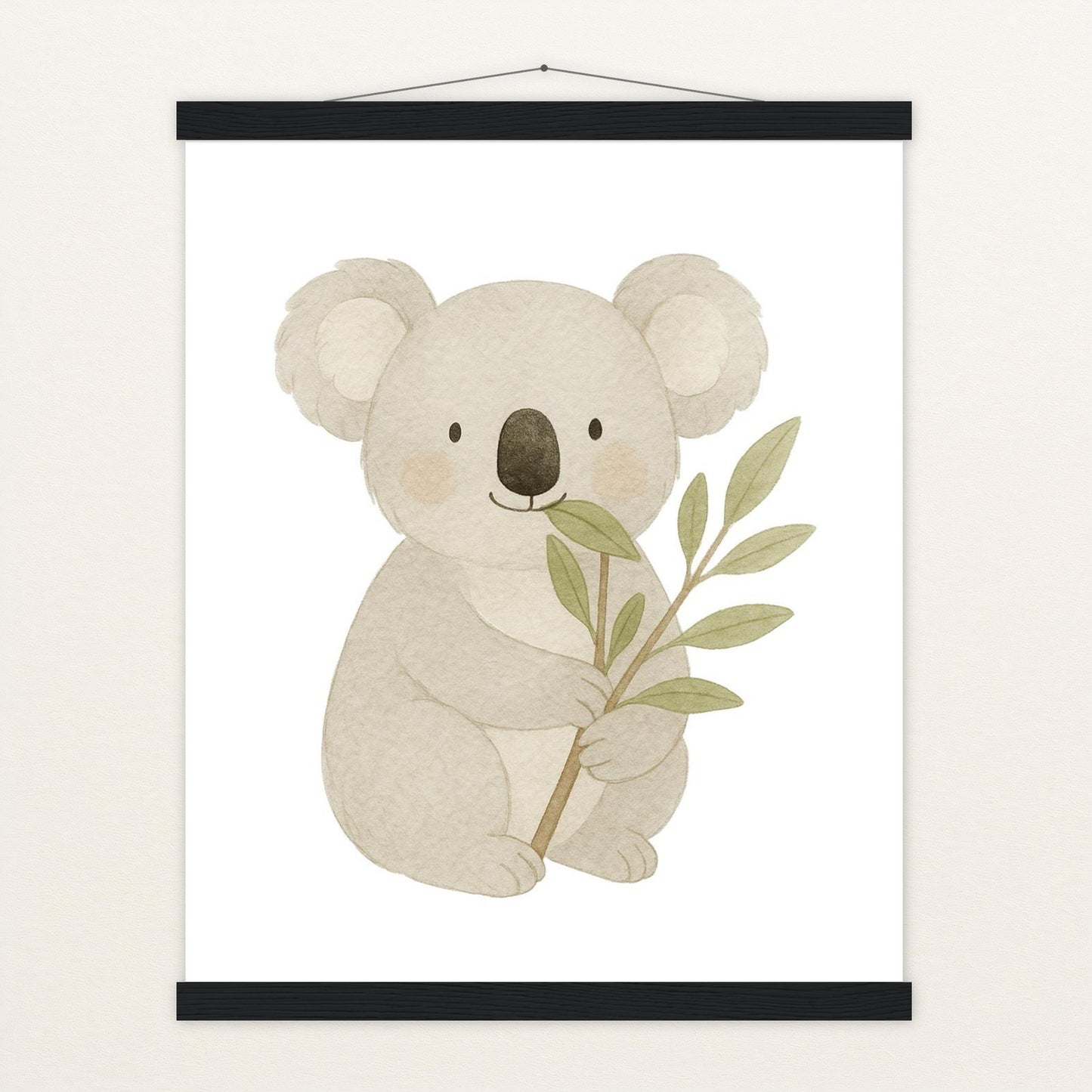 Kori der Koala - Motiv: "Eukalyptus" Poster mit Leisten von tinylearner