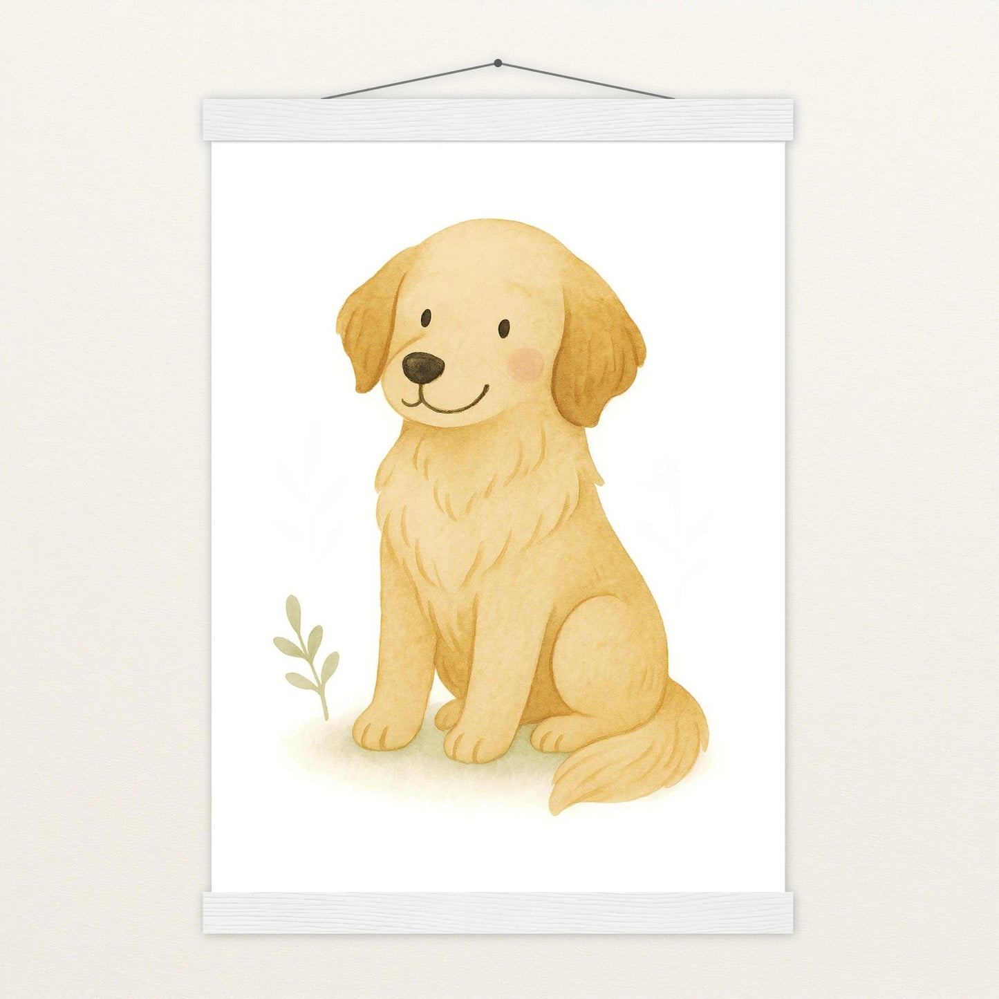 Hugo der Hund Poster mit Leisten von tinylearner