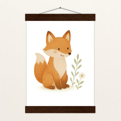 Finnegan der Fuchs Poster mit Leisten von tinylearner