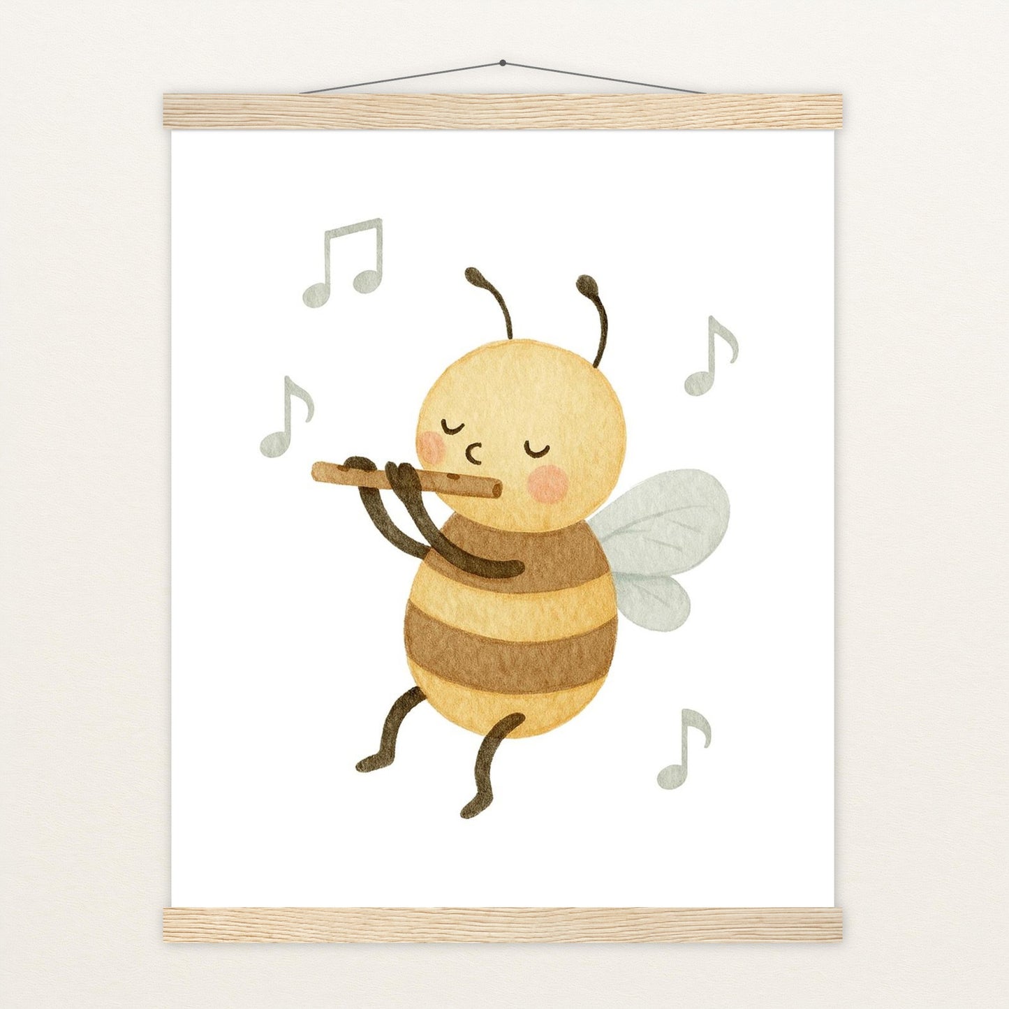 Bibi die Biene - Motiv: "Flöte" Poster mit Leisten von tinylearner