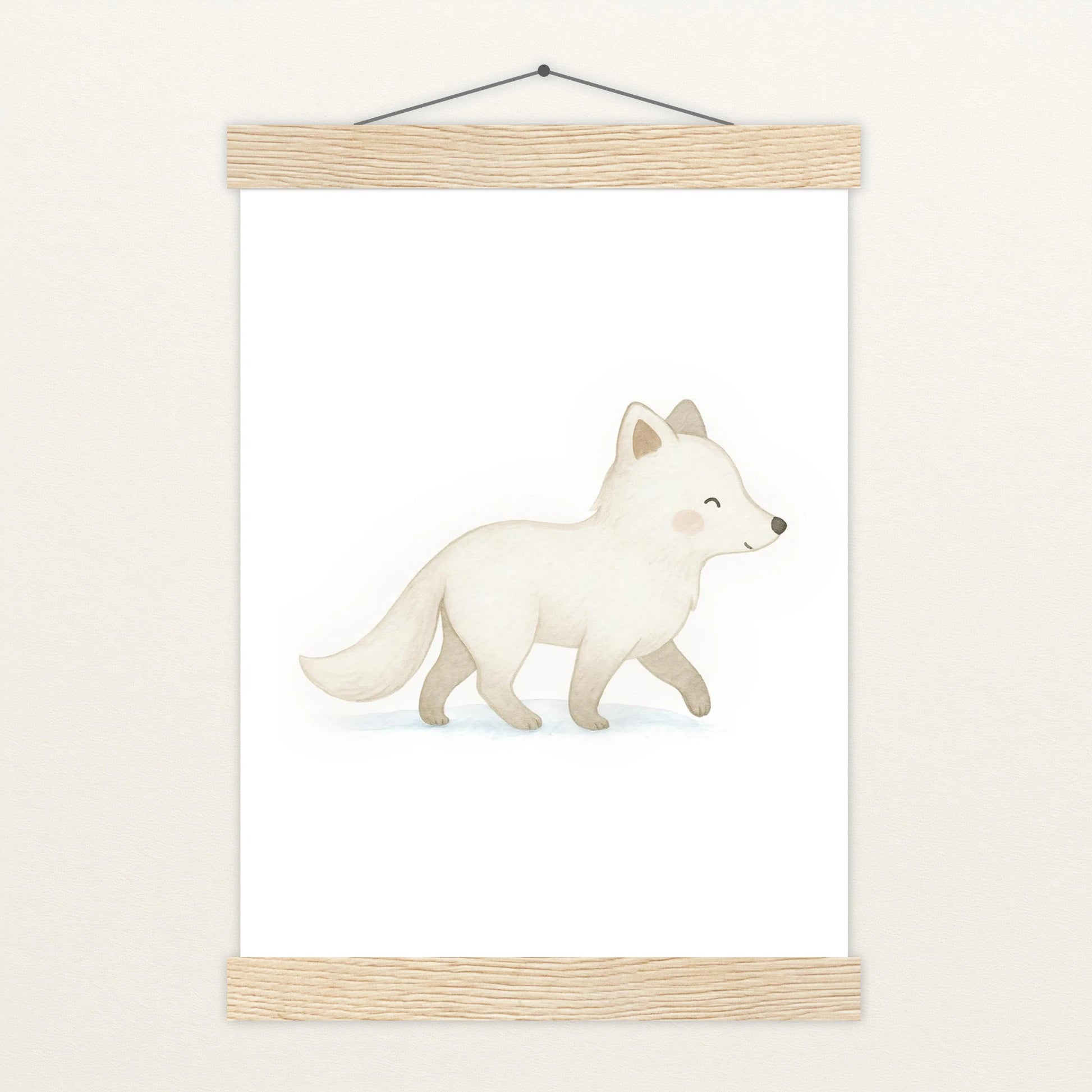 Pino der Polarfuchs Poster mit Leisten von tinylearner