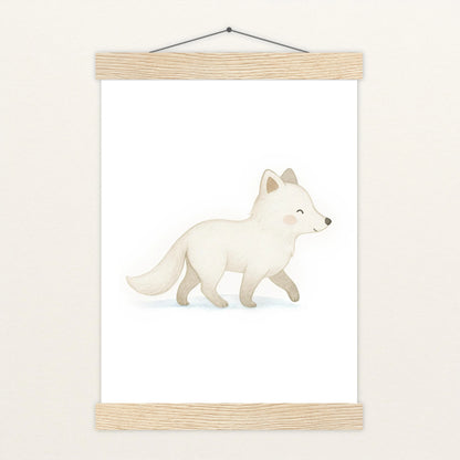 Pino der Polarfuchs Poster mit Leisten von tinylearner