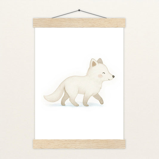 Pino der Polarfuchs Poster mit Leisten von tinylearner