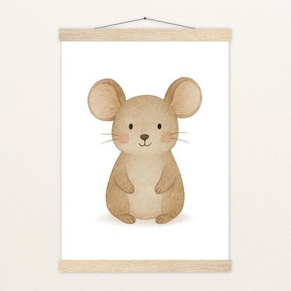 Mimi die Maus Poster mit Leisten von tinylearner