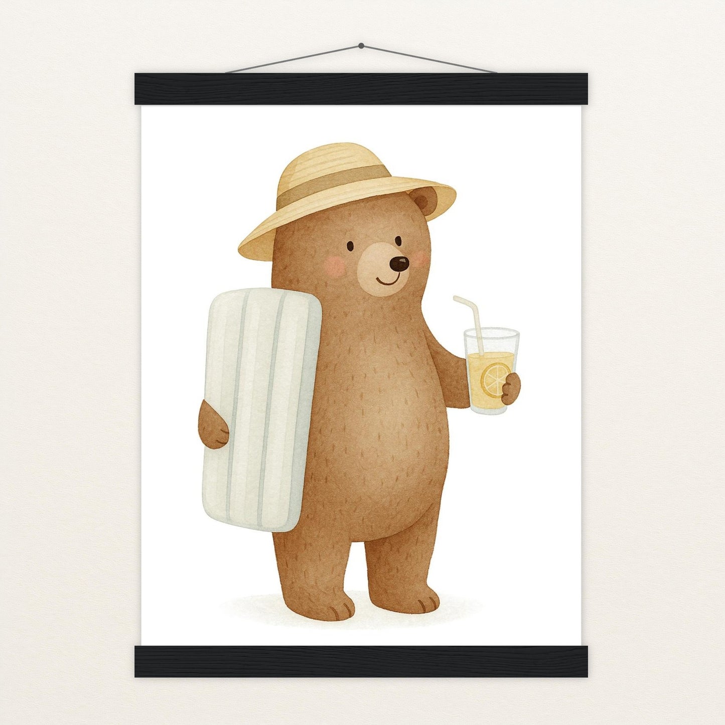 Balu der Bär - Motiv: "Strandtag" Poster mit Leisten von tinylearner