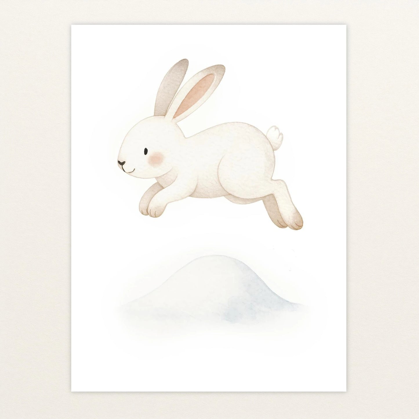 Sina der Schneehase - Motiv: "Schneehügel" Poster von tinylearner