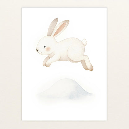 Sina der Schneehase - Motiv: "Schneehügel" Poster von tinylearner