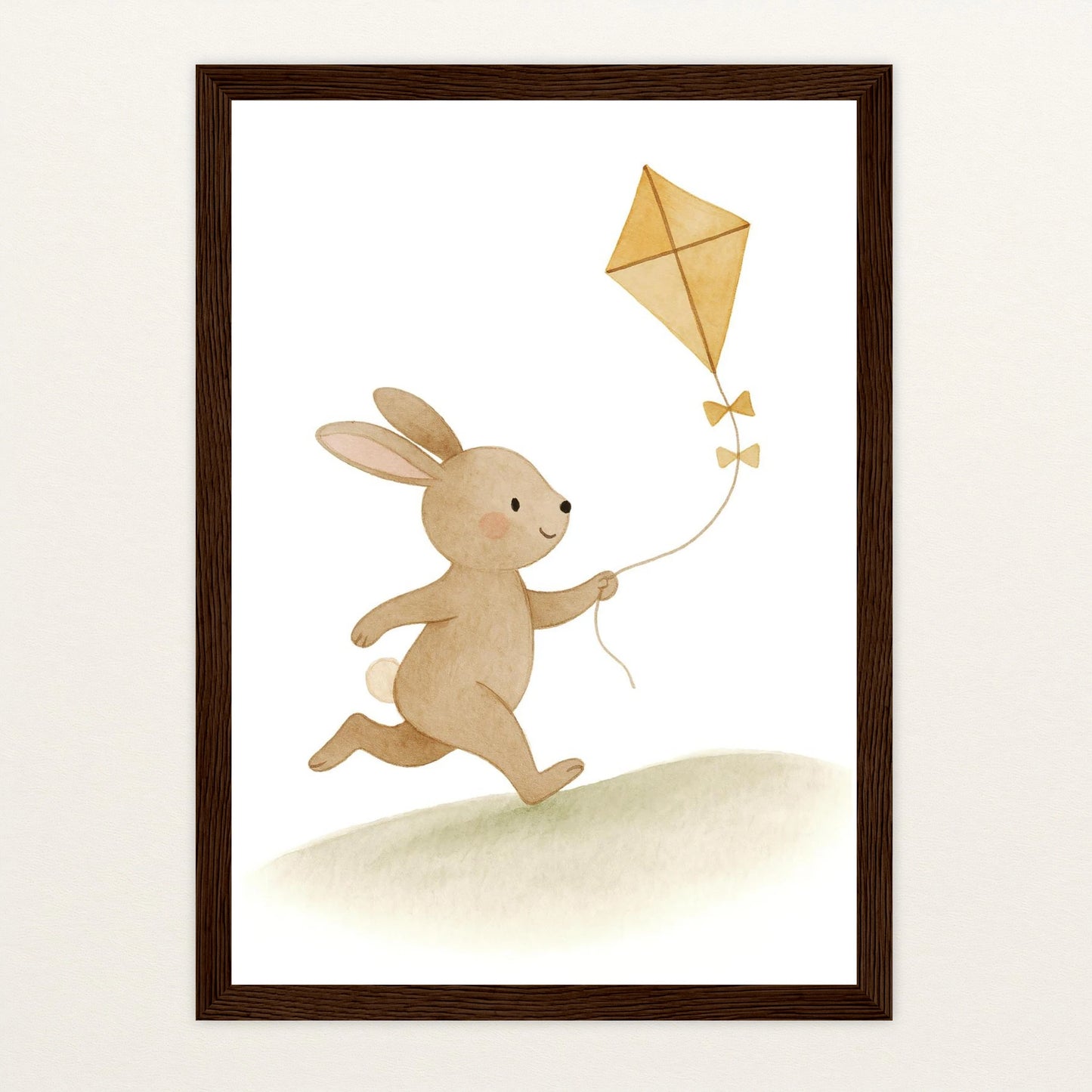 Holly der Hase - Motiv: "Drachen" Poster mit Holzrahmen von tinylearner