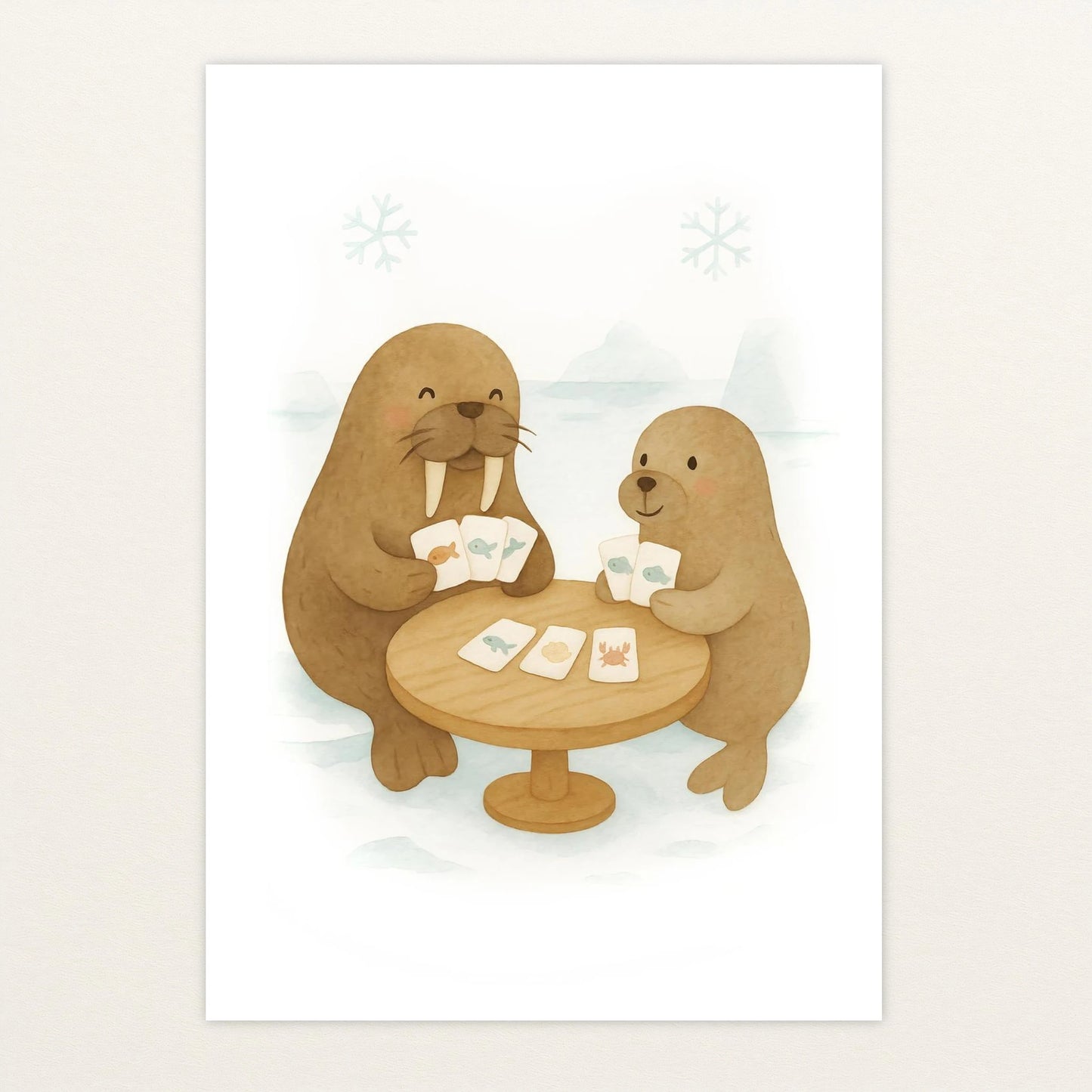 Wally das Walross - Motiv: "Kartenspiel" Poster von tinylearner