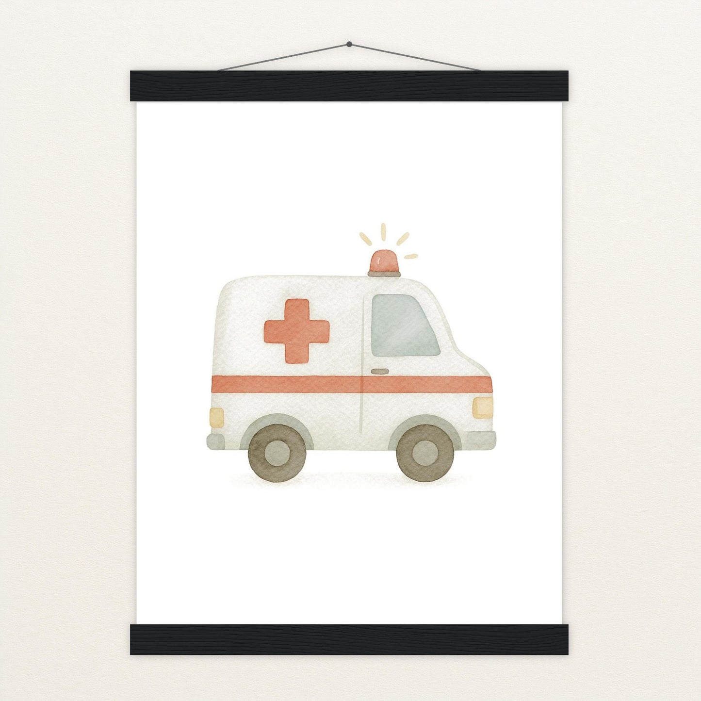 Krankenwagen Poster mit Leisten von tinylearner