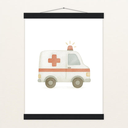 Krankenwagen Poster mit Leisten von tinylearner