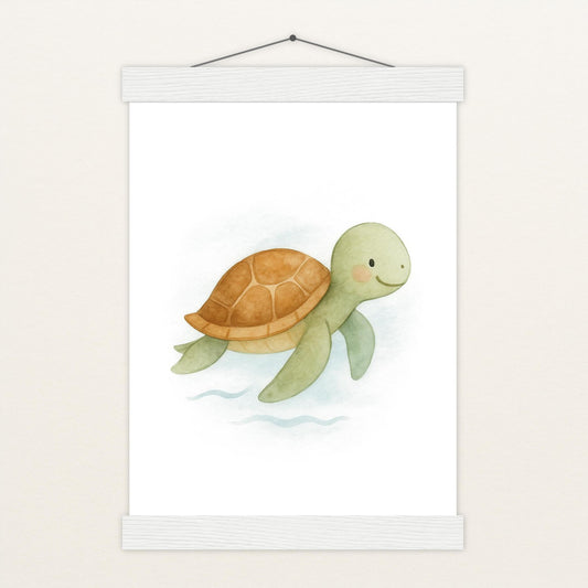 Sora die Schildkröte Poster mit Leisten von tinylearner