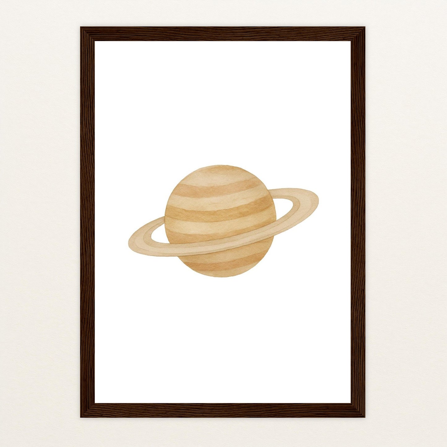 Saturn Poster mit Holzrahmen von tinylearner