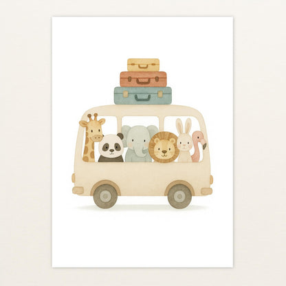 Tierfreunde - Motiv: "Reisebus" Poster von tinylearner