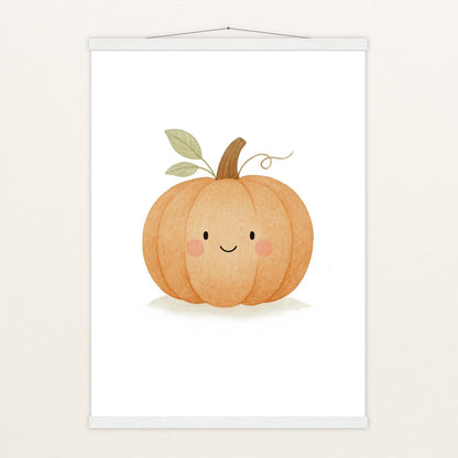 Gemüse: Kürbis Poster mit Leisten von tinylearner