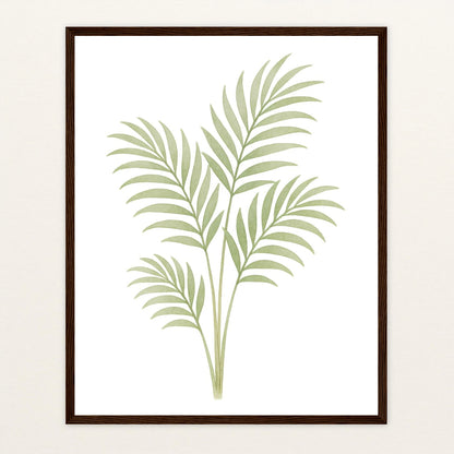 Howea-Blatt Poster mit Holzrahmen von tinylearner