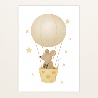 Mimi die Maus - Motiv: "Heißluftballon" Poster von tinylearner