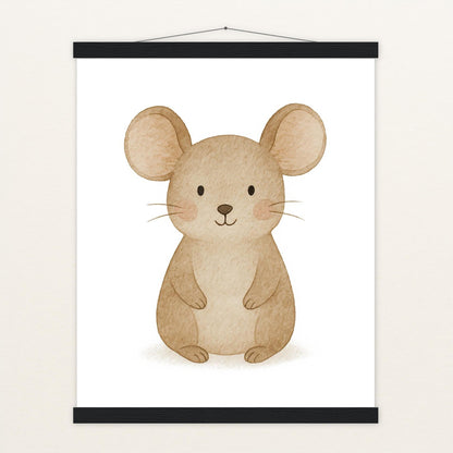 Mimi die Maus Poster mit Leisten von tinylearner