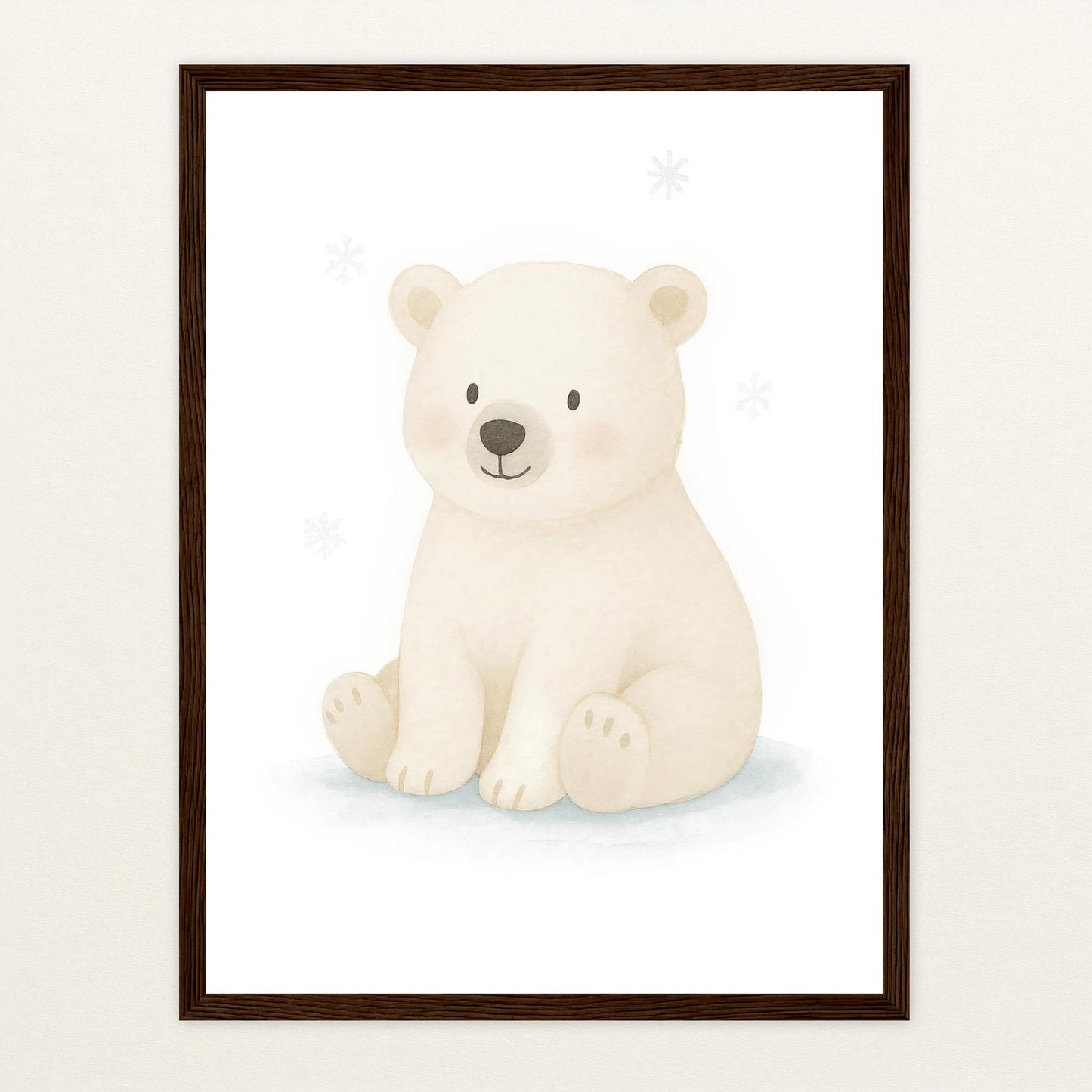 Pummel der Polarbär Poster mit Holzrahmen von tinylearner