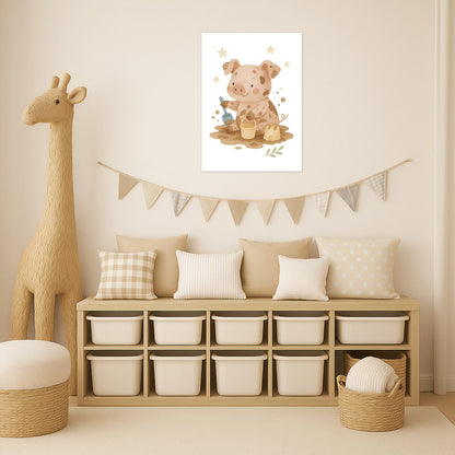 Susi das Schwein - Motiv: "Sandkasten" Poster von tinylearner