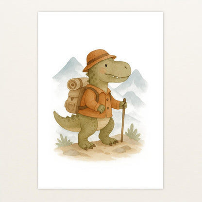 Dinosaurier T-Rex - Motiv: "Wandern" Poster von tinylearner