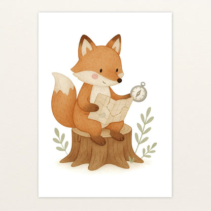 Finnegan der Fuchs - Motiv: "Abenteuerlust" Poster von tinylearner